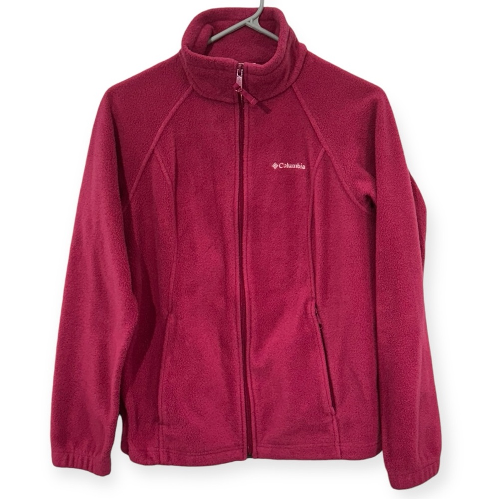Columbia Women’s Zippered Fleece Fusia Pink Jacket Size M‎